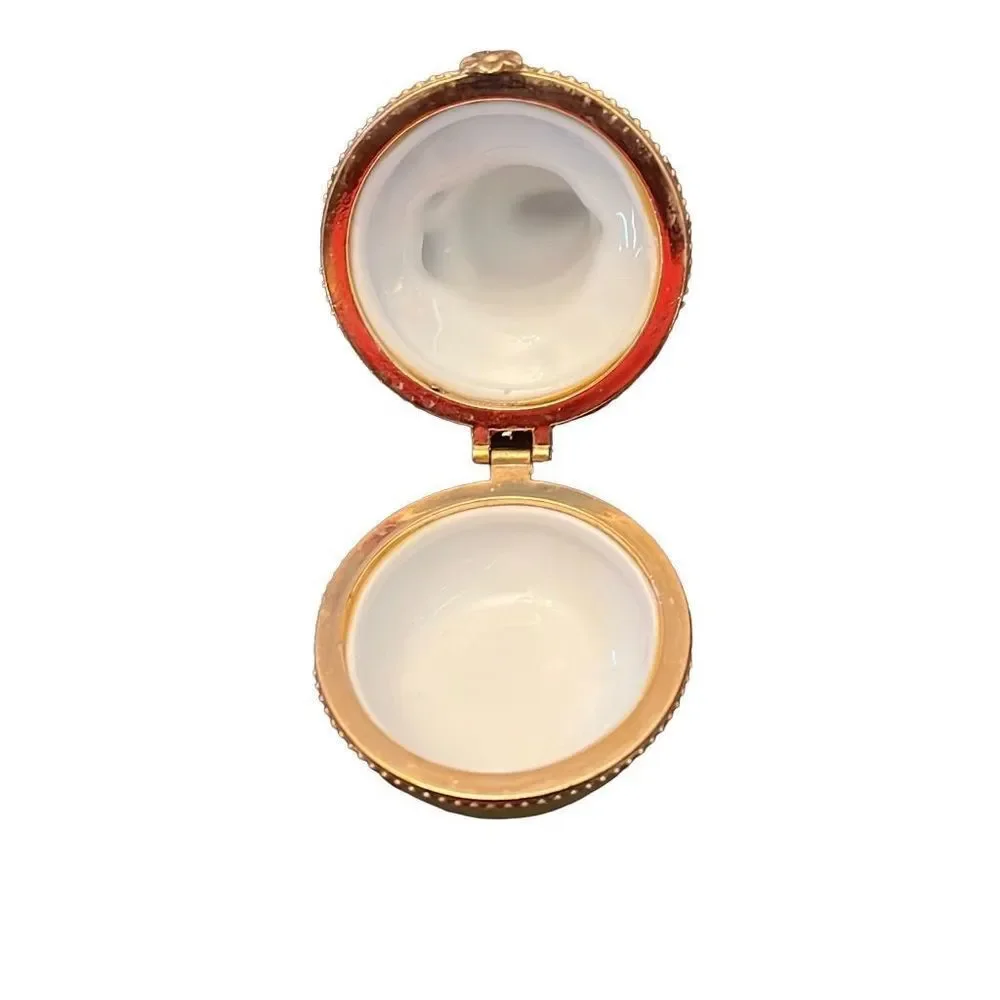 Vintage CBK‎ Ltd Hand painted Porcelain Hinged Trinket Box